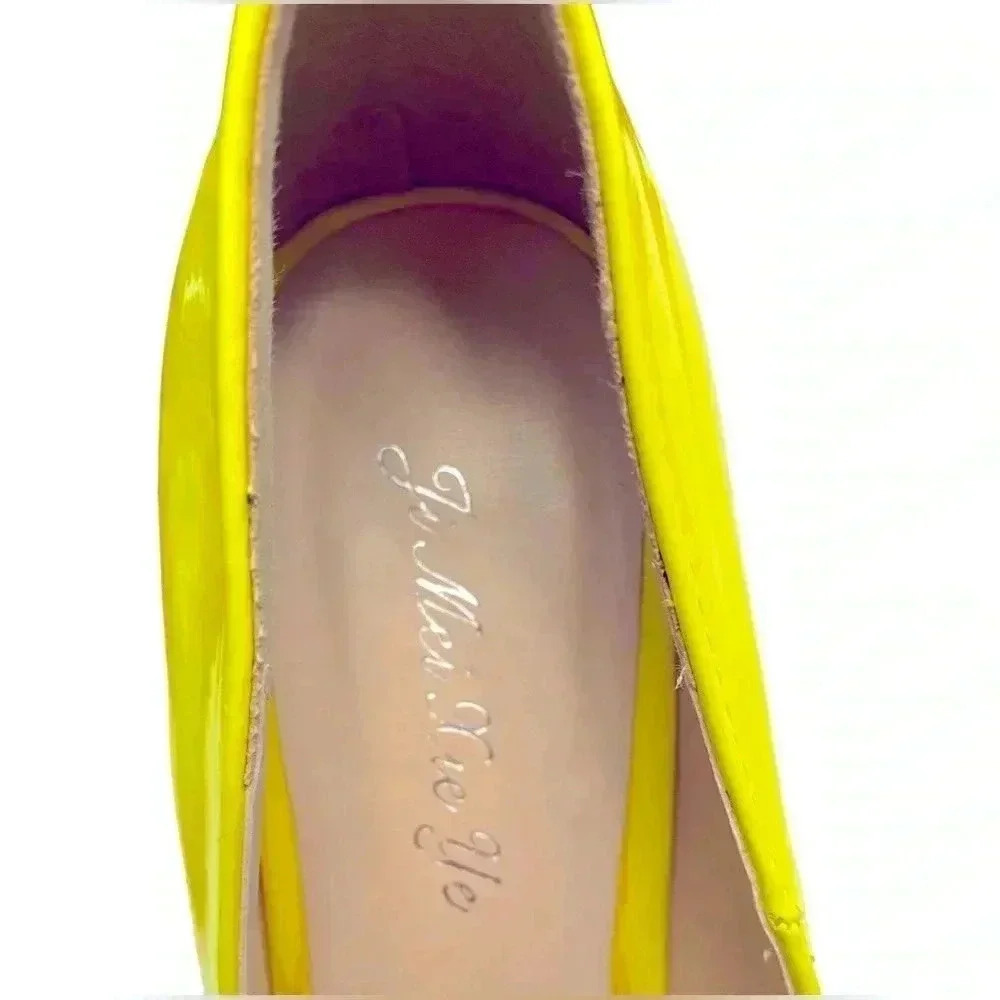 NWOT, JI MEI XIE YE, Vibrant Yellow PĂ´le Dance Shoes, 38 đ - Picture 8 of 12